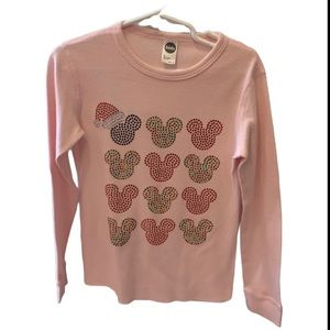 American apparel size 6 Christmas Mickey thermal